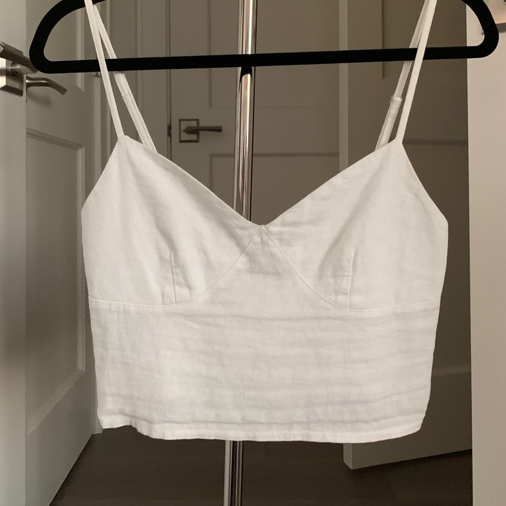 Subdued White Camisole Crop Top.